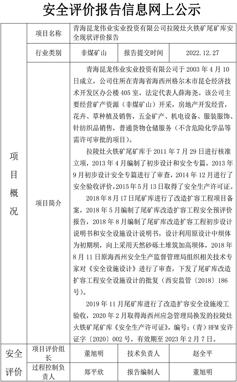 5青海昆龙伟业实业投资有限公司拉陵灶火铁矿尾矿库安全现状评价报告-1.jpg